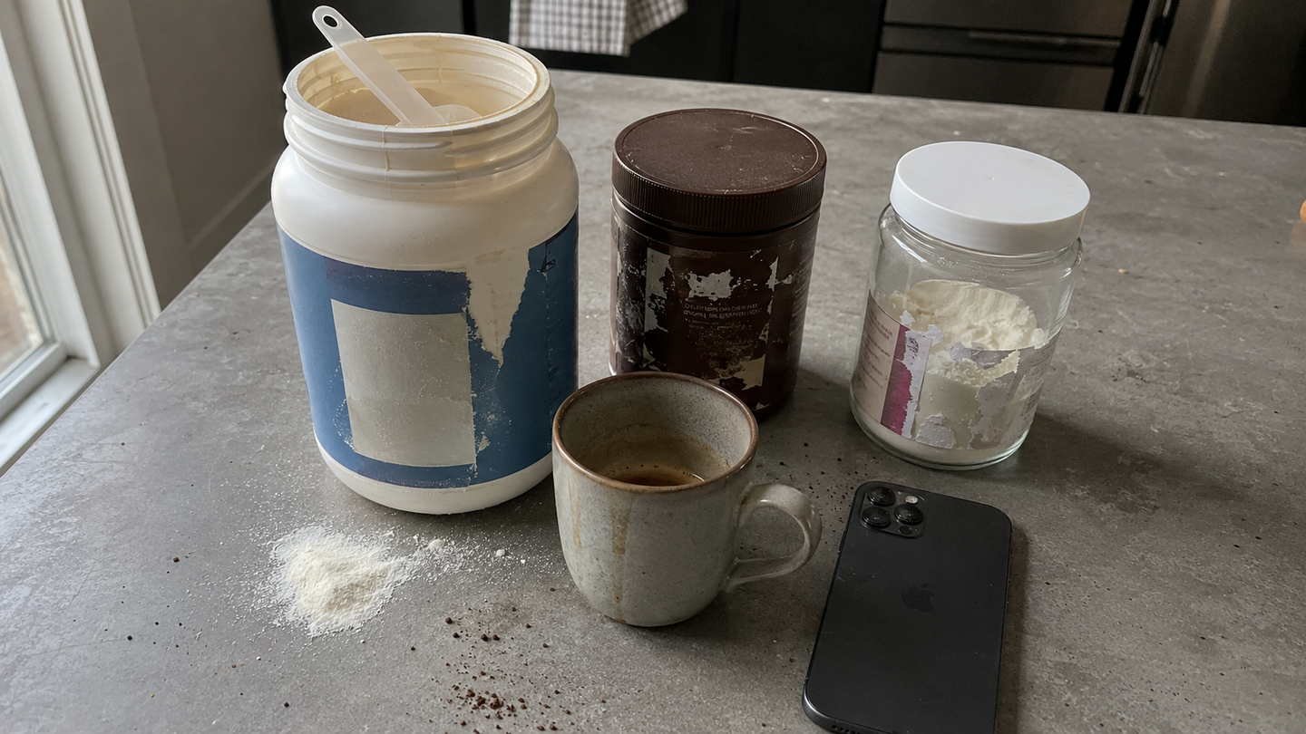 Eight months of collagen powder on the counter